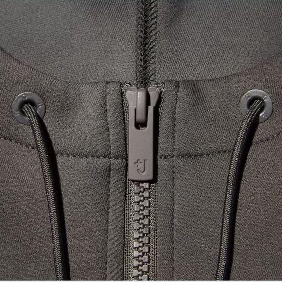 +J (UNIQLO X Jil Sander Dry Sweat Full-Zip Long-Sleeve Hoodie, Black, Size XXL - Picture 9 of 16